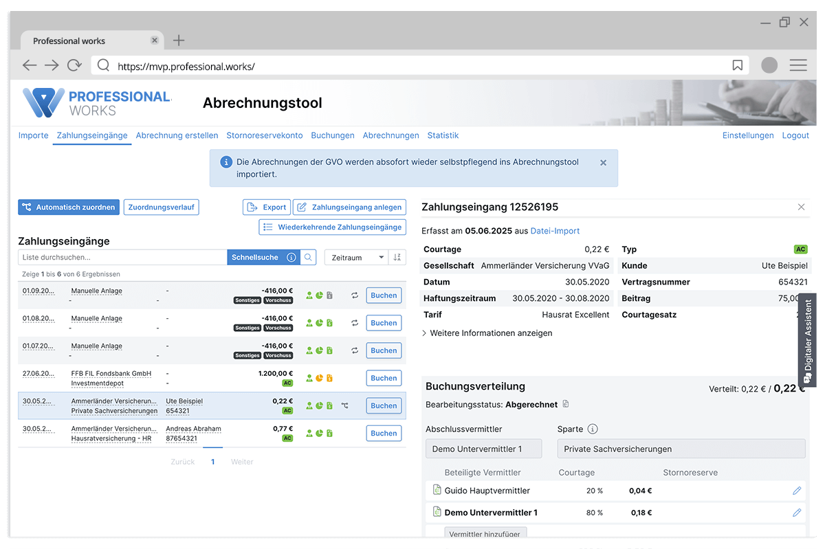 Digitale Kundenakte in Professional works